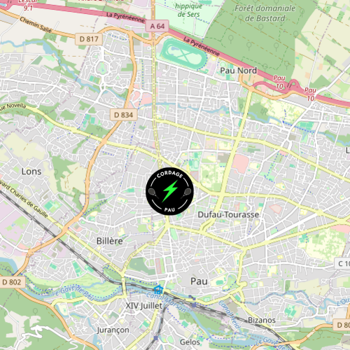 Carte pose cordage tennis pau